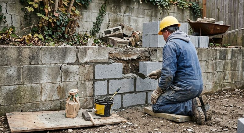 Block Wall Repair in Fountain Inn, SC