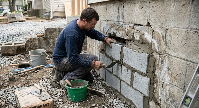 Block Wall Repair in Saluda, NC
