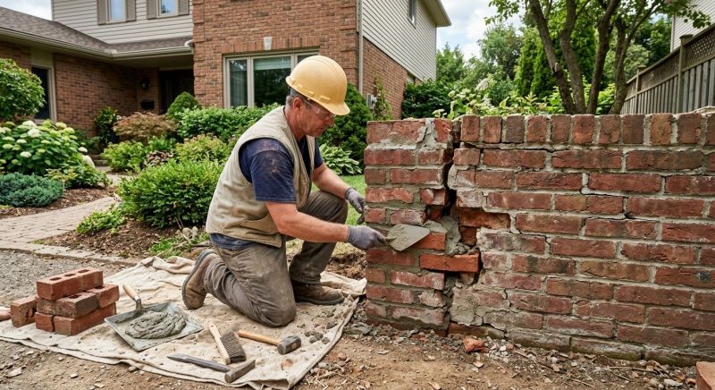 Brick Wall Repair in Fountain Inn, SC