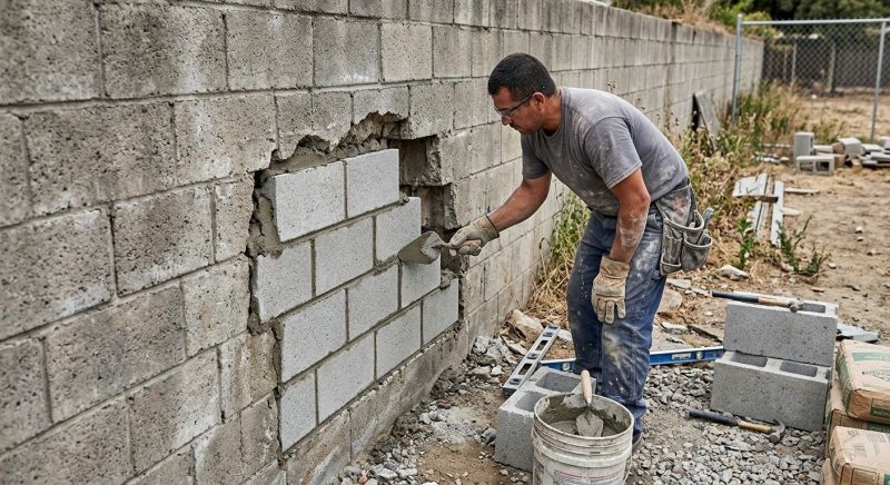 Concrete Block Repair in Spartanburg County, SC