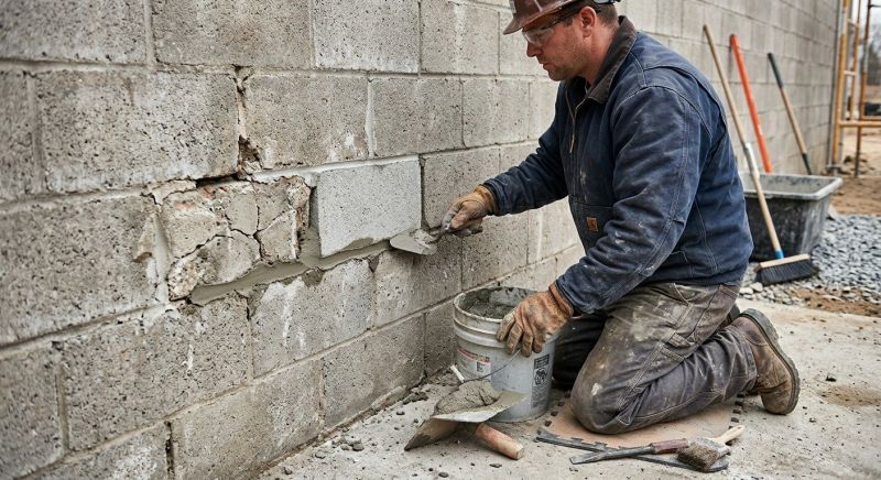 Concrete Block Repair in Taylors, SC