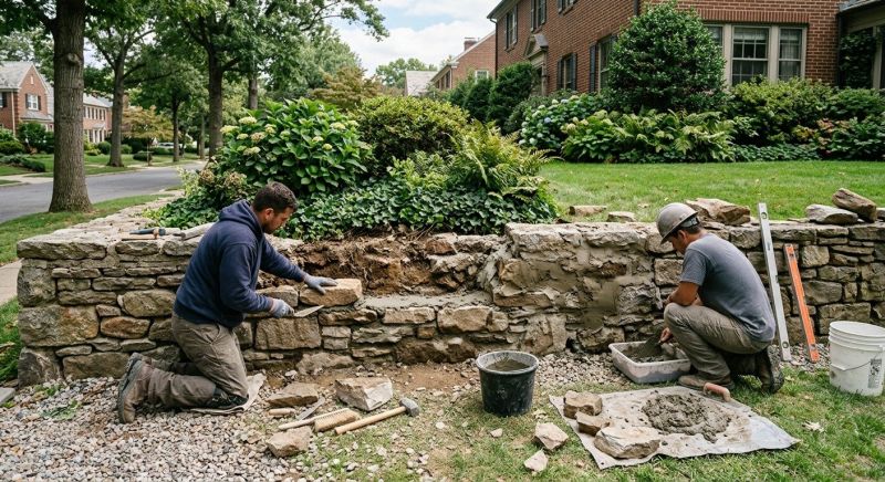 Retaining Wall Repair in Fountain Inn, SC