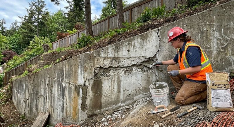 Retaining Wall Repair in Fountain Inn, SC