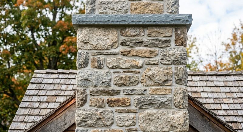 Stone Chimney Installation in Polk County, NC