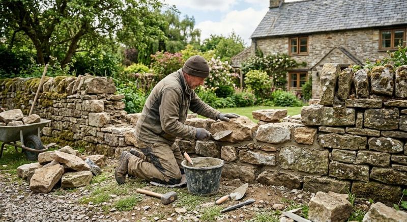 Stone Wall Repair in Polk County, NC