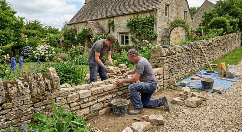 Stone Wall Repair in Travelers Rest, SC